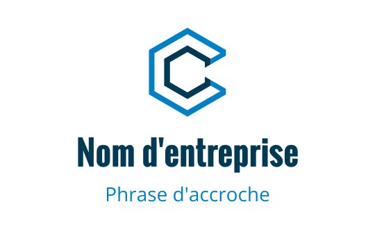 Logo moderne bleu et noir avec une lettre C stylisée