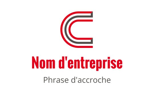 Design de logo moderne avec une lettre C stylisée en rouge et noir