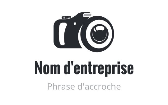Logo de caméra moderne avec typographie audacieuse et lignes épurées