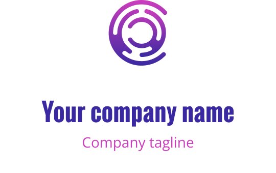 Design de logo circulaire moderne en dégradé de tons violets et roses