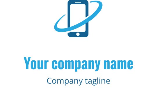 Logo design dynamique en bleu canard et bleu avec des lignes de vitesse stylisées