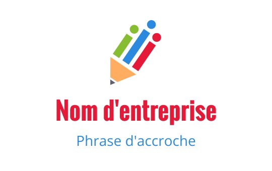 Logo design coloré avec trois outils d'écriture vibrants