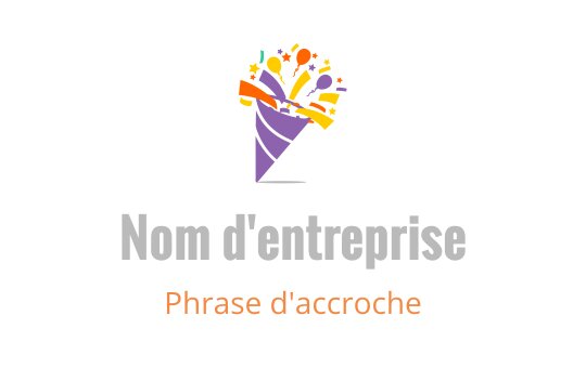 Logo de chapeau de fête coloré avec des confettis et des étoiles