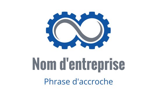 Logo design moderne bleu avec un symbole d'infini au centre