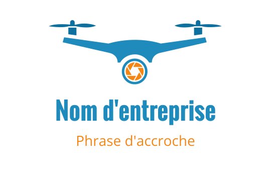 Design de logo moderne de drone avec un objectif de caméra au centre