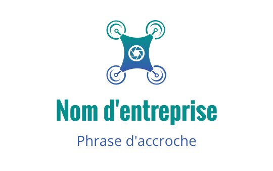 Design de logo moderne de drone avec une palette de couleurs bleu et turquoise