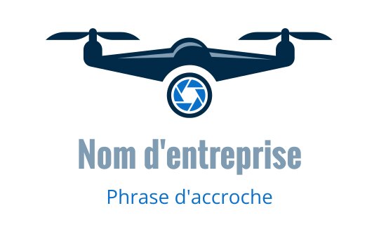 Design de logo moderne de drone avec un élément d'objectif circulaire