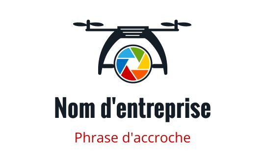 Design de logo de drone avec un objectif coloré et une silhouette élégante
