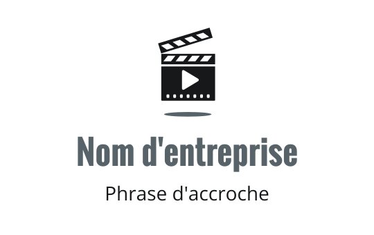 Logo de clap de film moderne avec élément de bouton de lecture