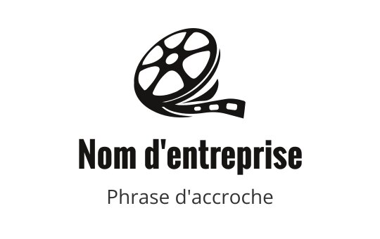 Logo de bobine de film avec une bande de film fluide