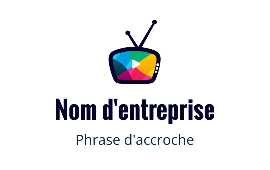 Logo de télévision coloré avec un bouton de lecture et des antennes