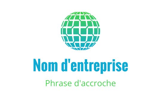 Logo moderne de globe avec un motif de grille verte et bleue