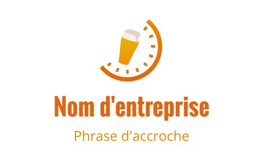 Design de logo moderne avec un verre de bière et des éléments d'horloge circulaire