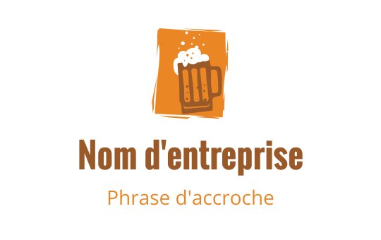Logo de chope de bière audacieux avec un fond éclaboussé orange