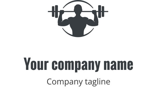 Logo design audacieux en gris avec texte stylisé et lignes dynamiques