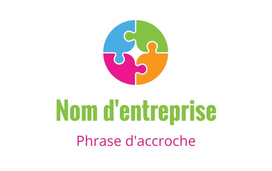 Logo design de pièces de puzzle colorées en arrangement circulaire