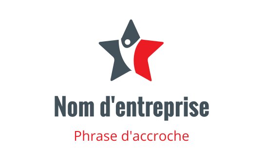 Logo créatif d'étoile avec un stylo et des accents rouges