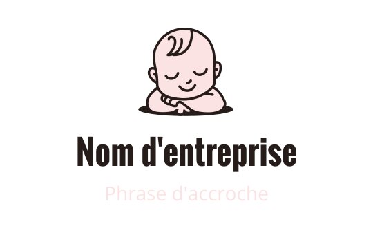 Logo de bébé ludique avec une expression sereine et des couleurs douces