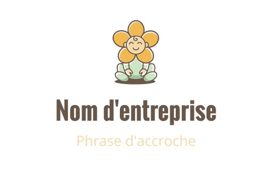 Logo de fleur ludique avec un visage souriant et des couleurs douces