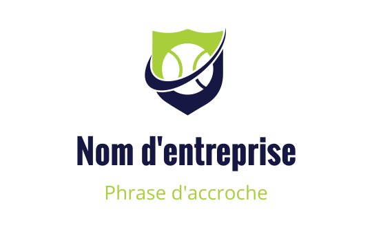 Logo de bouclier moderne avec des éléments verts et bleu marine