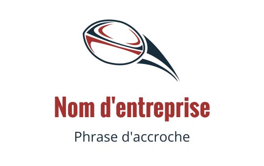 Conception de logo dynamique avec une forme ovale stylisée rouge et noire