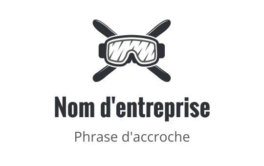Logo audacieux avec des lunettes de protection et des outils croisés