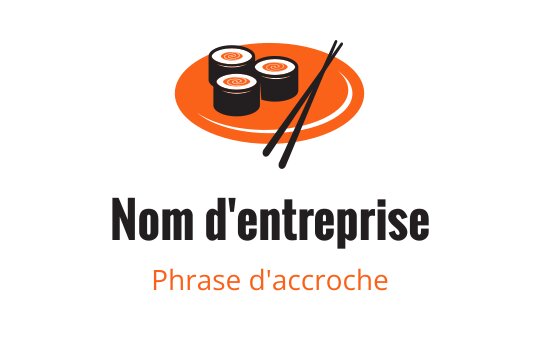 Logo de sushi moderne avec une assiette et des baguettes