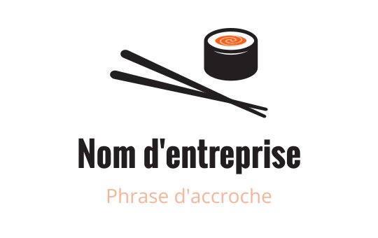 Logo de rouleau de sushi avec des baguettes et un motif en spirale
