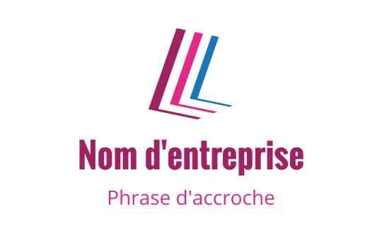 Design de logo moderne en couches avec des éléments roses et bleus