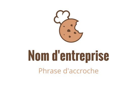 Logo de biscuit ludique avec une bouchée et un chapeau de chef