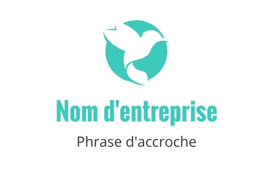 Design de logo moderne avec un oiseau stylisé en turquoise et vert