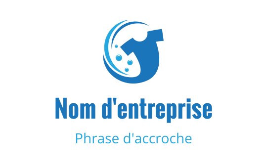 Logo moderne bleu avec une goutte d'eau stylisée et une clé à molette