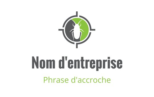 Design de logo moderne avec une silhouette de bug dans un cercle cible