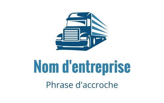 Logo de camion bleu audacieux avec des lignes épurées et un style moderne
