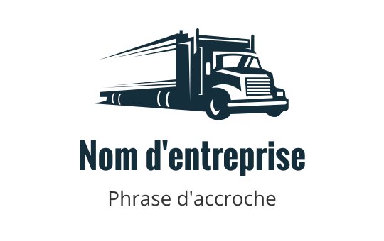 Logo de camion audacieux avec des lignes dynamiques et une typographie moderne