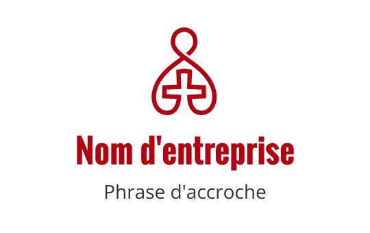 Logo stylisé rouge avec des formes entrelacées et des croix