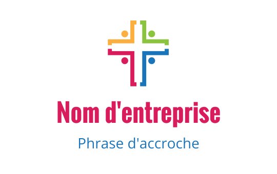 Design de logo croisé coloré avec des accents circulaires dans des teintes vives