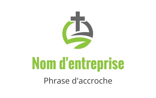 Design de logo moderne avec des éléments de croix et de vagues vertes