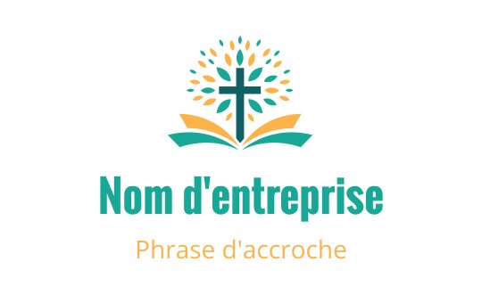 Logo coloré représentant un arbre avec une croix et un livre ouvert