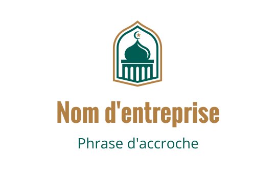 Design de logo élégant avec un dôme et une arche en vert et or