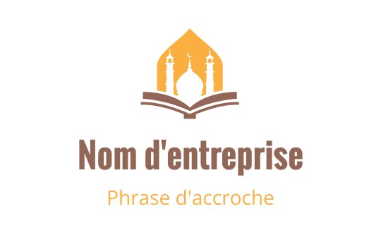 Design de logo élégant avec la silhouette d'une mosquée au-dessus d'un livre ouvert