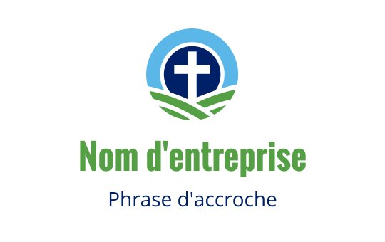 Design de logo moderne avec une croix dans un motif paysager circulaire