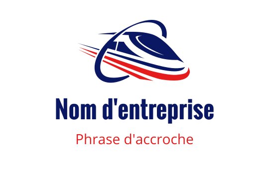 Design de logo dynamique avec une silhouette de bateau bleu et rouge