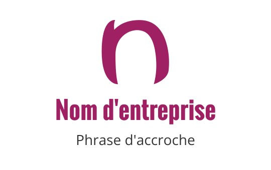Design de logo moderne avec une lettre 'n' stylisée en rose