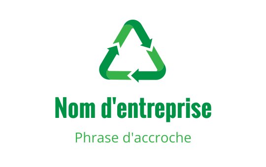 Logo de recyclage moderne vert avec des flèches en forme triangulaire