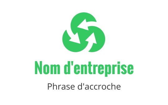 Design de logo moderne de recyclage vert avec des flèches circulaires