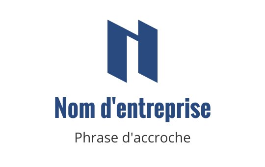 Logo moderne bleu avec une lettre "N" stylisée