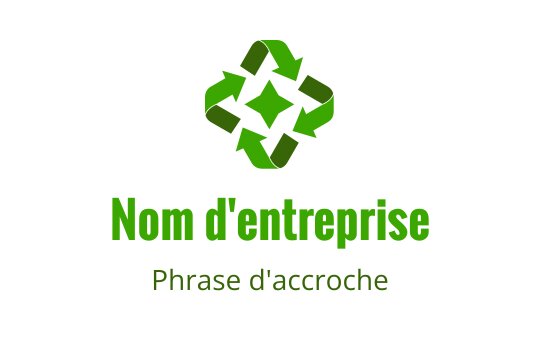 Design de logo moderne vert avec des flèches entrelacées et une forme de diamant