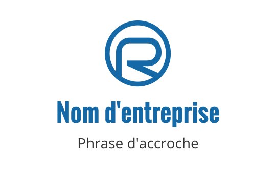 Logo moderne bleu avec une lettre R stylisée dans un cercle