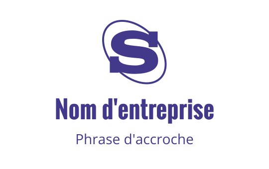 Logo moderne violet avec une lettre "S" stylisée et des éléments circulaires
